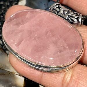 Rose Quartz “Stone of Pure Love” Pendant 1 1/2”